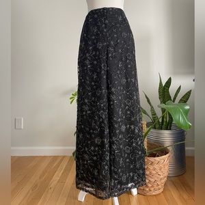 Vintage 90s Crimson by Lawrence Kurtz Shiny Floral Pattern Pants